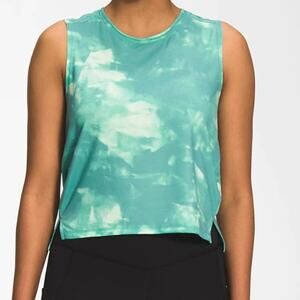 NWT the north face mint and cream watercolor dawn dream tank top